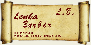 Lenka Barbir vizit kartica
